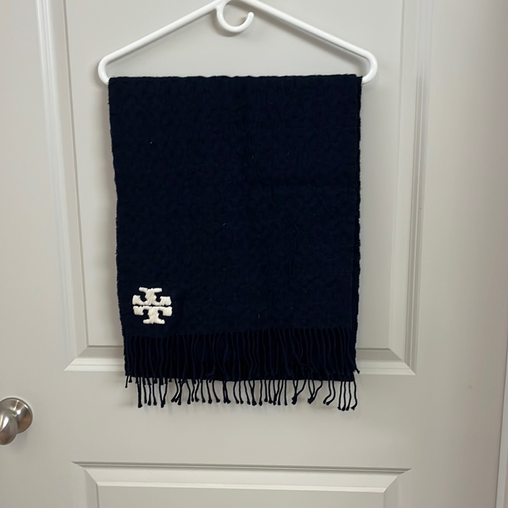 Tory Burch navy scarf